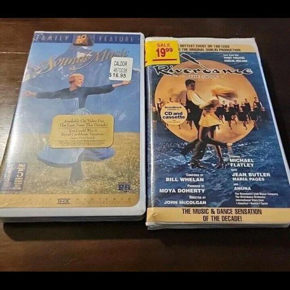 Riverdance - The Show (VHS, 1996)  Plus-  The sound of music Vhs-NEW - SEALED